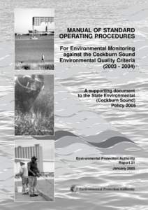 MANUAL OF STANDARD OPERATING PROCEDURES For Environmental Monitoring against the Cockburn Sound Environmental Quality Criteria[removed])