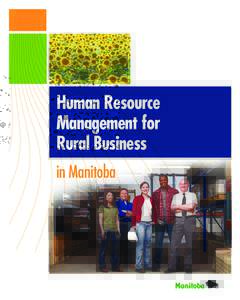 Human Resource Management for Rural Business in Manitoba  Human Resource Management for Rural Business in Manitoba
