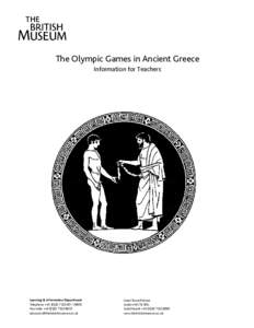 Panhellenic Games / Multi-sport events / Ancient Olympic Games / Ancient Olympia / Pentathlon / Chariot racing / Olympic Games / Pankration / Temple of Zeus /  Olympia / Pelops / Combat sport / Statue of Zeus at Olympia