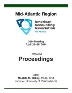 Mid-Atlantic RegionMeeting April 24–26, 2014  Refereed