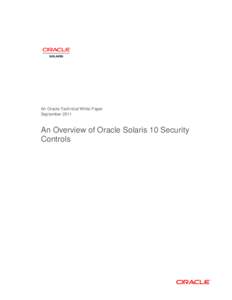 An Overview of Oracle Solaris 10 Security Controls