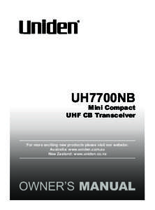 UH7700NB  Mini Compact UHF CB Transceiver  For more exciting new products please visit our website: