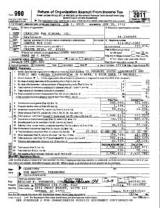 Return of Organization Exempt From Income Tax Under section 501(c), 527, or 4947(e){1 ) of the Internal Revenue Code (except black lung benefit trust or private foundation) ¯ The organization may have to use a copy of t