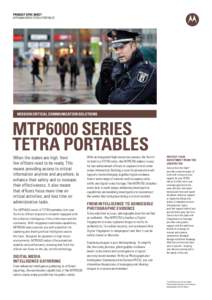 MTP6000 Series TETRA Portable Radio Specification Sheet