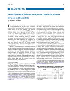 Gross Domestic Product and Gross Domestic Income:  Revisions and Source Data