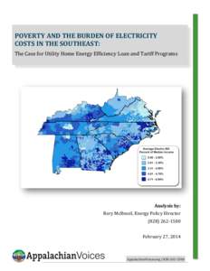   	
   POVERTY	
   AND	
  THE	
  BURDEN	
  OF	
  ELECTRICITY	
  	
   	
   COSTS	
  