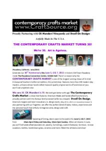 Microsoft Word - THE CONTEMPORARY CRAFTS MARKET TURNS 30 PRESS RELEASE.docx