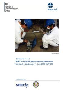 Image: IAEA Imagebank  Conference report WMD Verification: global capacity challenges Monday 9 – Wednesday 11 June 2014 | WP1256