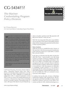 &  USCG Mariner Licensing & Documentation Program