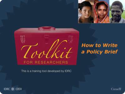 How to Write a Policy Brief 2  Topics