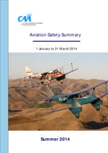 Aviation Safety Summary - 1 january to 31 March[removed]Summer 2014