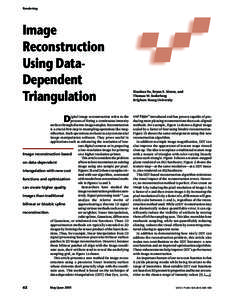 Rendering  Image Reconstruction Using DataDependent Triangulation
