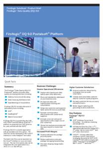 Firstlogic DQ 9.0 Product Brief