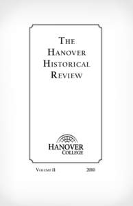 T he H anover H istorical R eview  Volume 11
