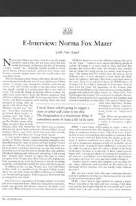 ALAN v29n1 - E-Interview: Norma Fox Mazer