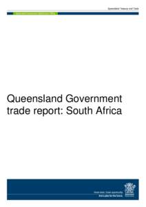 Queensland Government Trade Report - South Africa, 2013–14