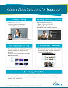 Video Solution for Education Use Cases 1-pager