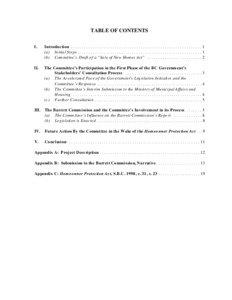 TABLE OF CONTENTS I.