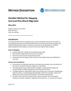 Method Description: Detailed Method for Mapping Sea Level Rise Marsh Migration