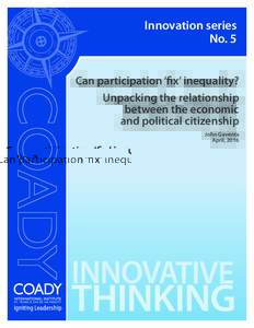 Innovation series No. 5 COADY  Can participation ‘fix’ inequality?