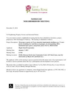Microsoft Word - Neighborhood Meeting Notice