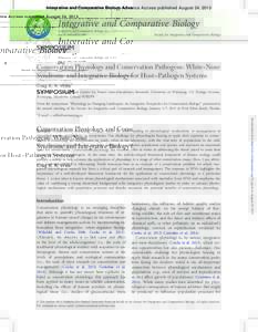 Integrative and Comparative Biology Advance Access published August 24, 2015  Integrative and Comparative Biology Integrative and Comparative Biology, pp. 1–11 doi:icb/icv099