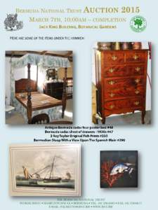 BERMUDA NATIONAL TRUST AUCTION[removed]MARCH 7TH, 10:00AM – COMPLETION