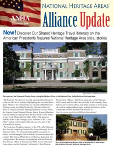 National Heritage Areas December 2008 Alliance Update  New! Discover Our Shared Heritage Travel Itinerary on the