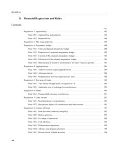 ICC-ASP/1/3  D. Financial Regulations and Rules Contents Page