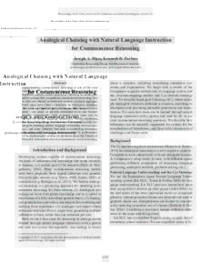 Analogical Chaining with Natural Language Instruction for Commonsense Reasoning