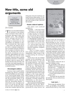 Book Reviews New title, same old arguments A review of