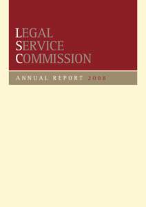 Legal Service Commission  Annual Report 2008 LEGAL SERVICE