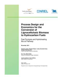 Production of Gasoline and Diesel from Biomass via Fast Pyrolysis, Hydrotreating and Hydrocracking:  A Design Case