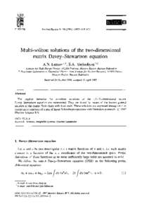 13 ELSEVIER Nuclear Physics B 496 [PM  Multi-soliton solutions of the two-dimensional