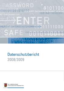 Deckblatt  Impressum Zweiundzwanzigster Tätigkeitsbericht nach § 29 Abs. 2 Landesdatenschutzgesetz (LDSG)