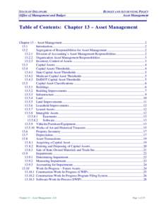 Financial accounting / Accounting / Asset / Economy / Asset management / Capital asset / Historical cost / Intangible asset / Depreciation / GASB 34 / Finance / Infrastructure asset management