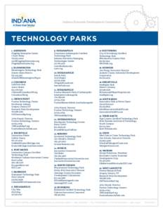 Indiana Economic Development Corporation  technology parks 1. Anderson Flagship Enterprise Center Chuck Staley