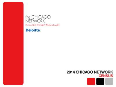 2014 CHICAGO NETWORK CENSUS As Deloitte celebrates the 20th anniversary of its Women’s Initiative (WIN), we continue a history of progress and commitment to the