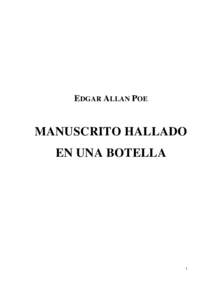 Microsoft Word - Edgar Allan Poe - MANUSCRITO HALLADO EN UNA BOTELLA.doc