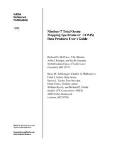NASA Reference PublicationNimbus–7 Total Ozone