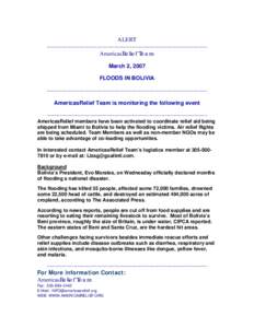 Microsoft Word - Bolivia Flooding-correctiondoc