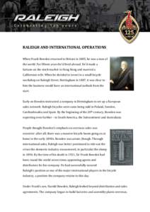 Microsoft Word - Raleigh and International Operations