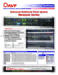 Universal Bulkhead Maxxum Series Universal Bulkhead Panel System  Side Views