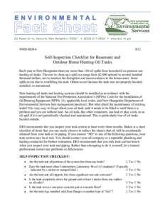 WMD-REM[removed]Self-Inspection Checklist for Basement and Outdoor Home Heating Oil Tanks