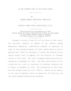 IN THE SUPREME COURT OF THE UNITED STATES _______________ No. FEDERAL ENERGY REGULATORY COMMISSION v.