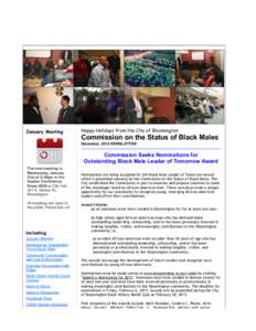 News from the Commission on the Status of Black Males