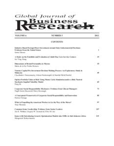 Global Journal of  Research Business  VOLUME 6