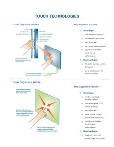 TOUCH TECHNOLOGIES How Resistive Works Why Resistive Touch? 