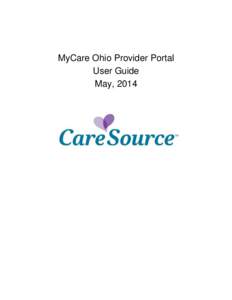 MyCare OH Non Traditional Provs-Provider Portal User Guide+