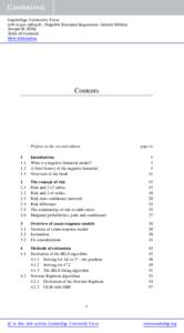 Cambridge University Press[removed]8 - Negative Binomial Regression: Second Edition Joseph M. Hilbe Table of Contents More information